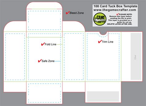 printable card box template